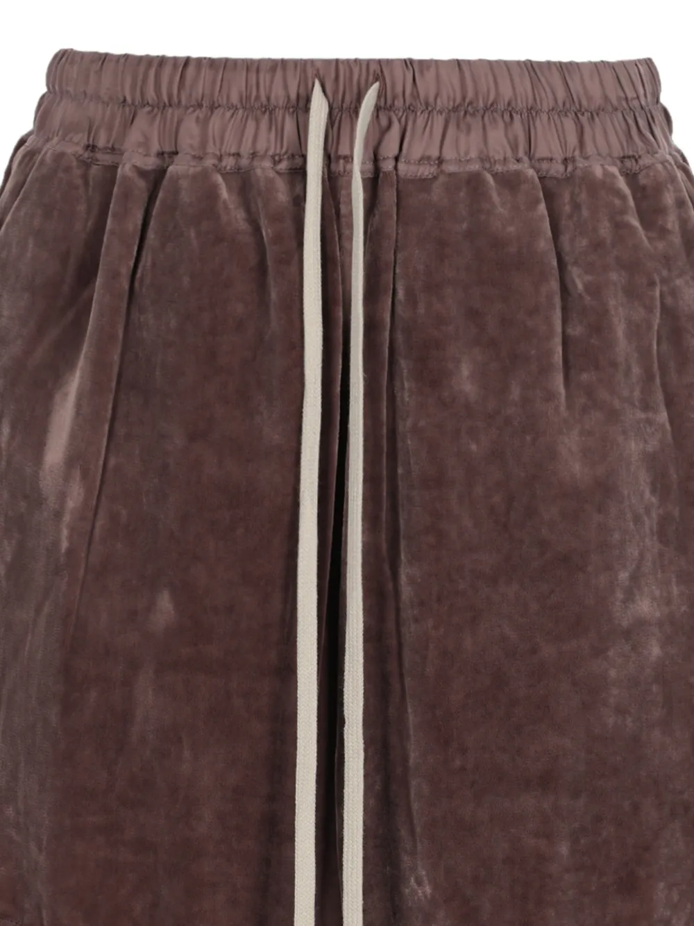 Rick Owens velvet drawstring mini shorts Bruin
