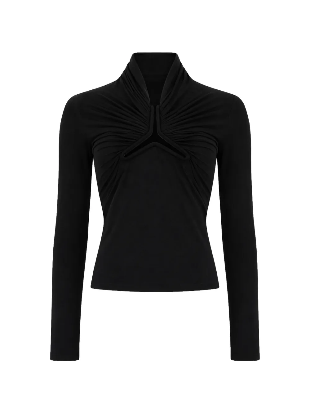 Rick Owens cut-out ruched top - Nero