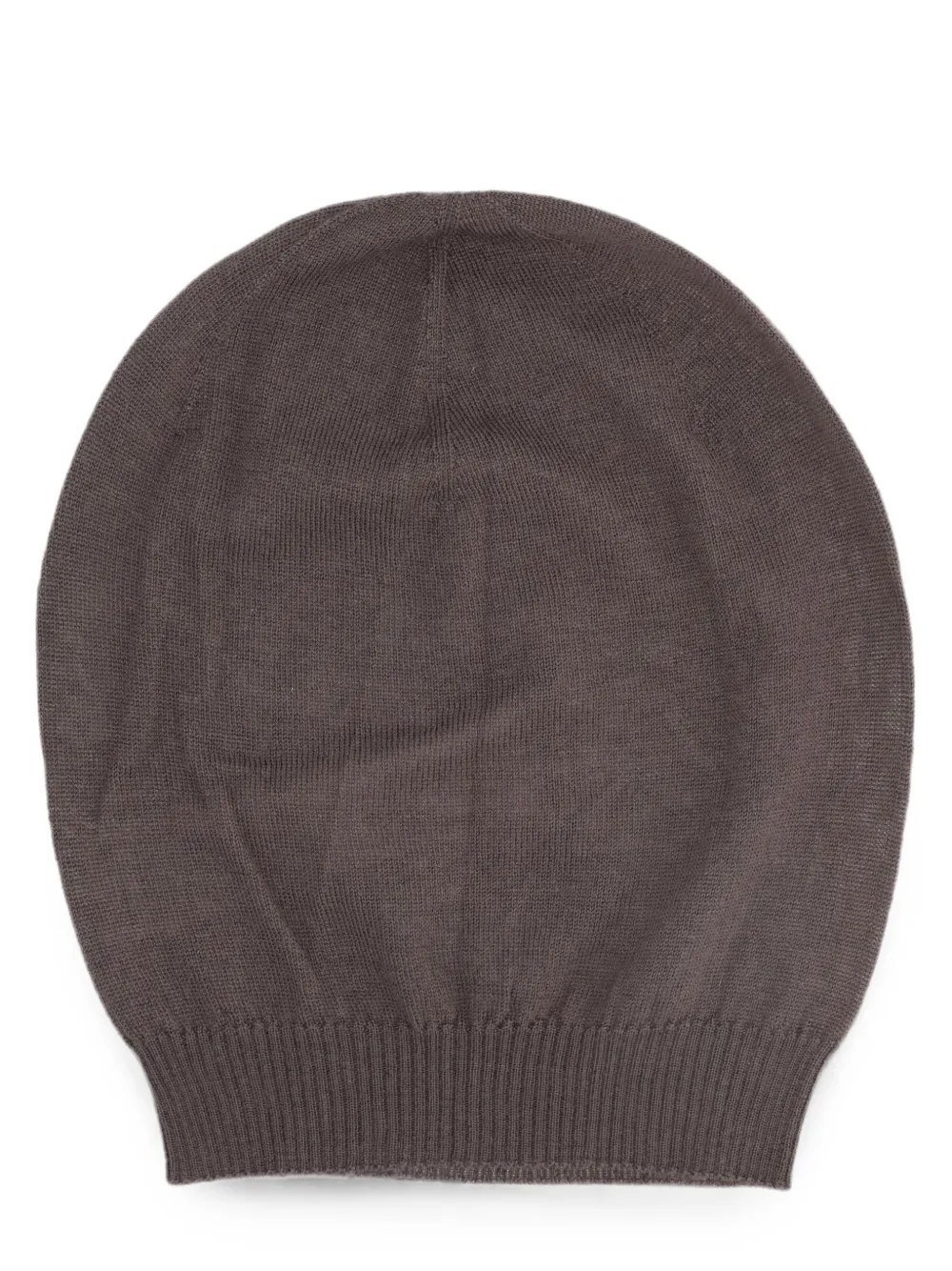 Rick Owens fine-knit ribbed-trim beanie hat Bruin