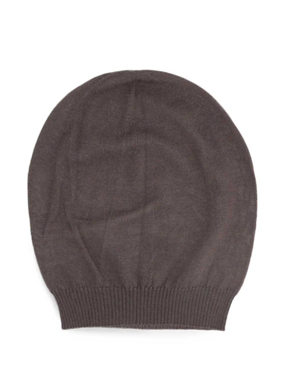 Rick Owens fine-knit ribbed-trim beanie hat - Braun