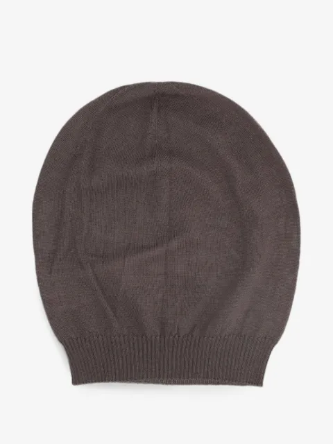 Rick Owens fine-knit ribbed-trim beanie hat