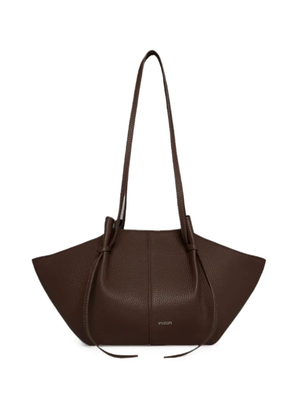 Yuzefi Mochi pebble-grain leather shoulder bag - Braun