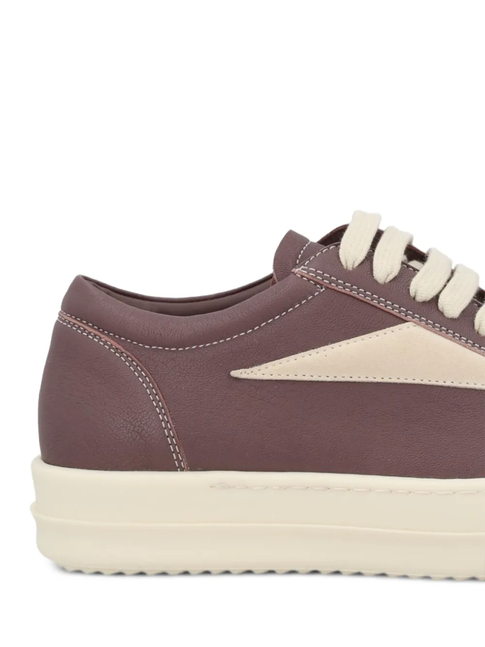 Rick Owens lace-up leather sneakers Paars