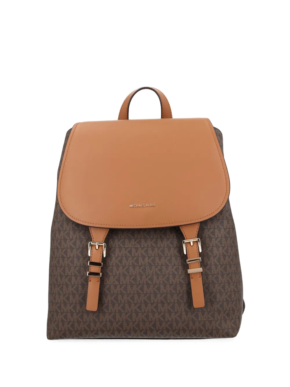 Michael Michael Kors Quinn monogram buckle-detail backpack - Marrone