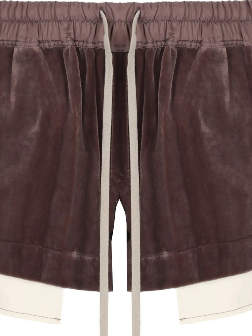 Rick Owens Gelaagde shorts met fluwelen effect Grijs