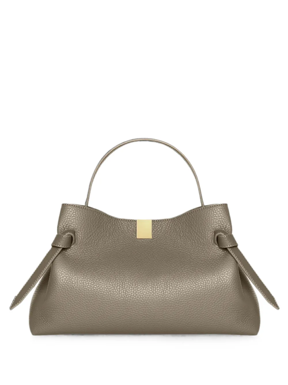 Yuzefi Gyoza pebbled leather shoulder bag - Nude