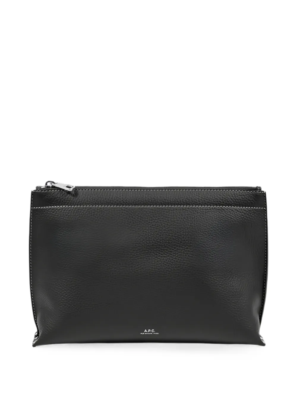A.P.C. Neige grain-leather small clutch bag - Nero