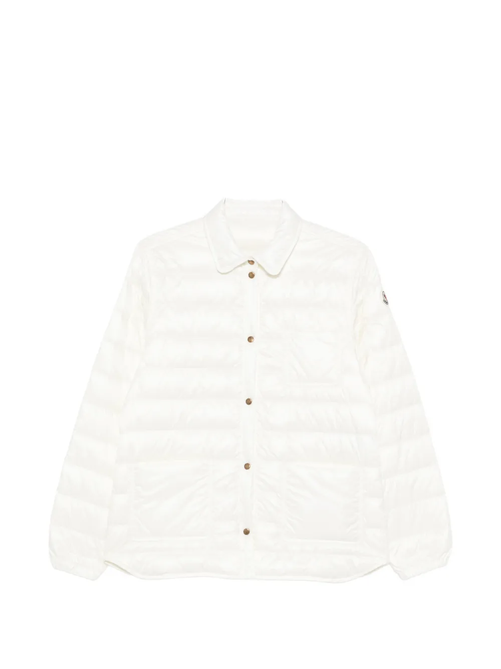 Moncler Quilted Long-sleeve Jacket In White