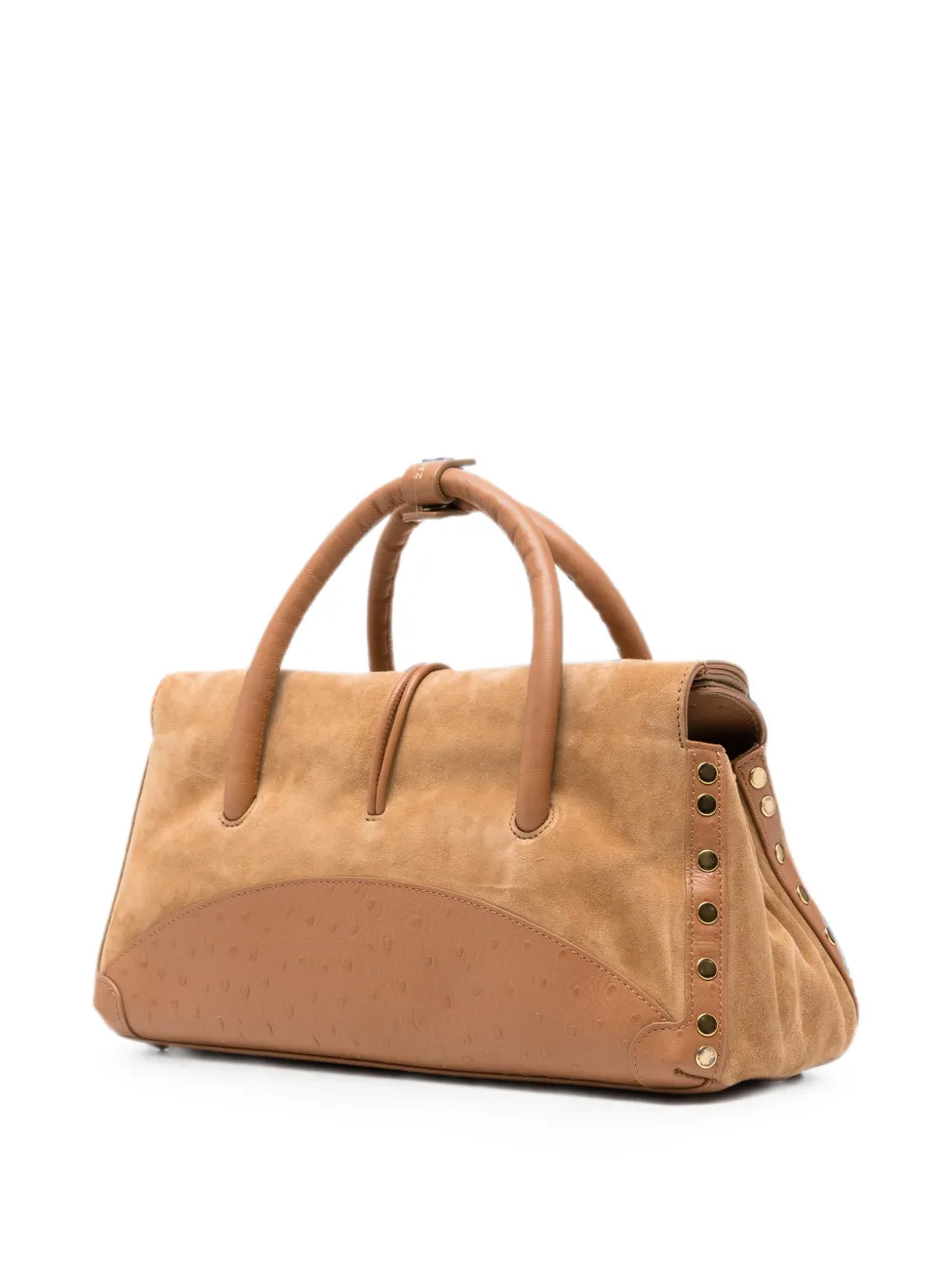 Zanellato Baby Dotta suède shopper Bruin