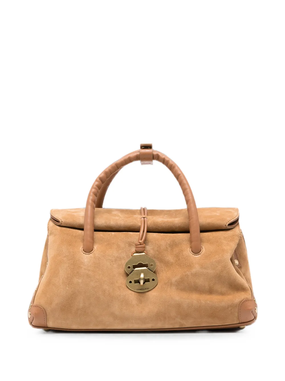 Zanellato baby Dotta suede tote bag - Marrone