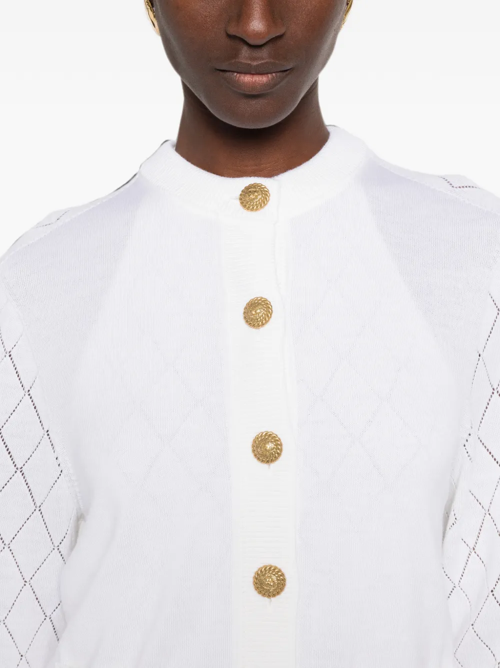 Balmain Vest met lange mouwen Wit