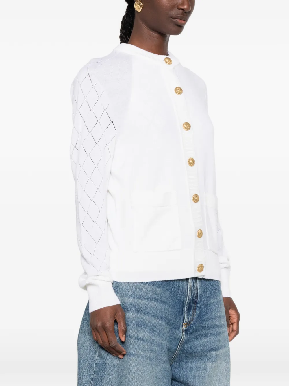 Balmain Vest met lange mouwen Wit