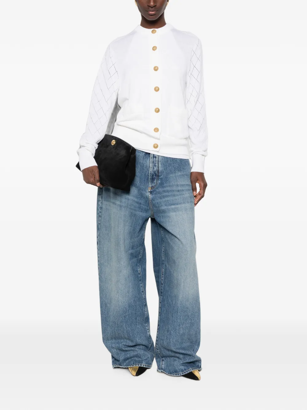 Balmain Vest met lange mouwen Wit