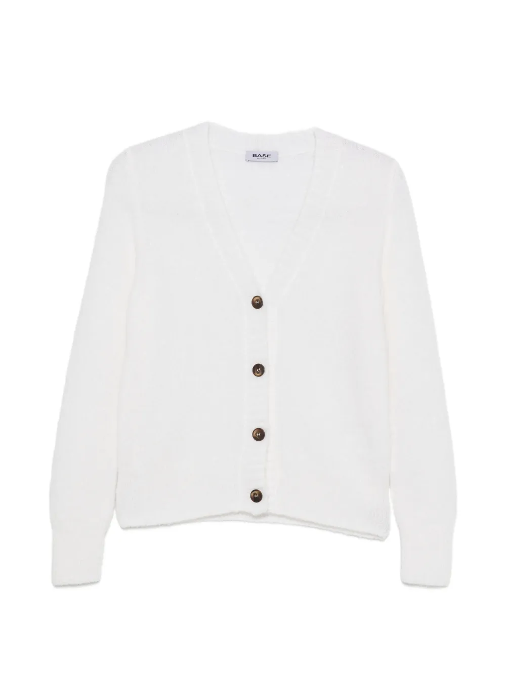 base V-neck cardigan - Weiß
