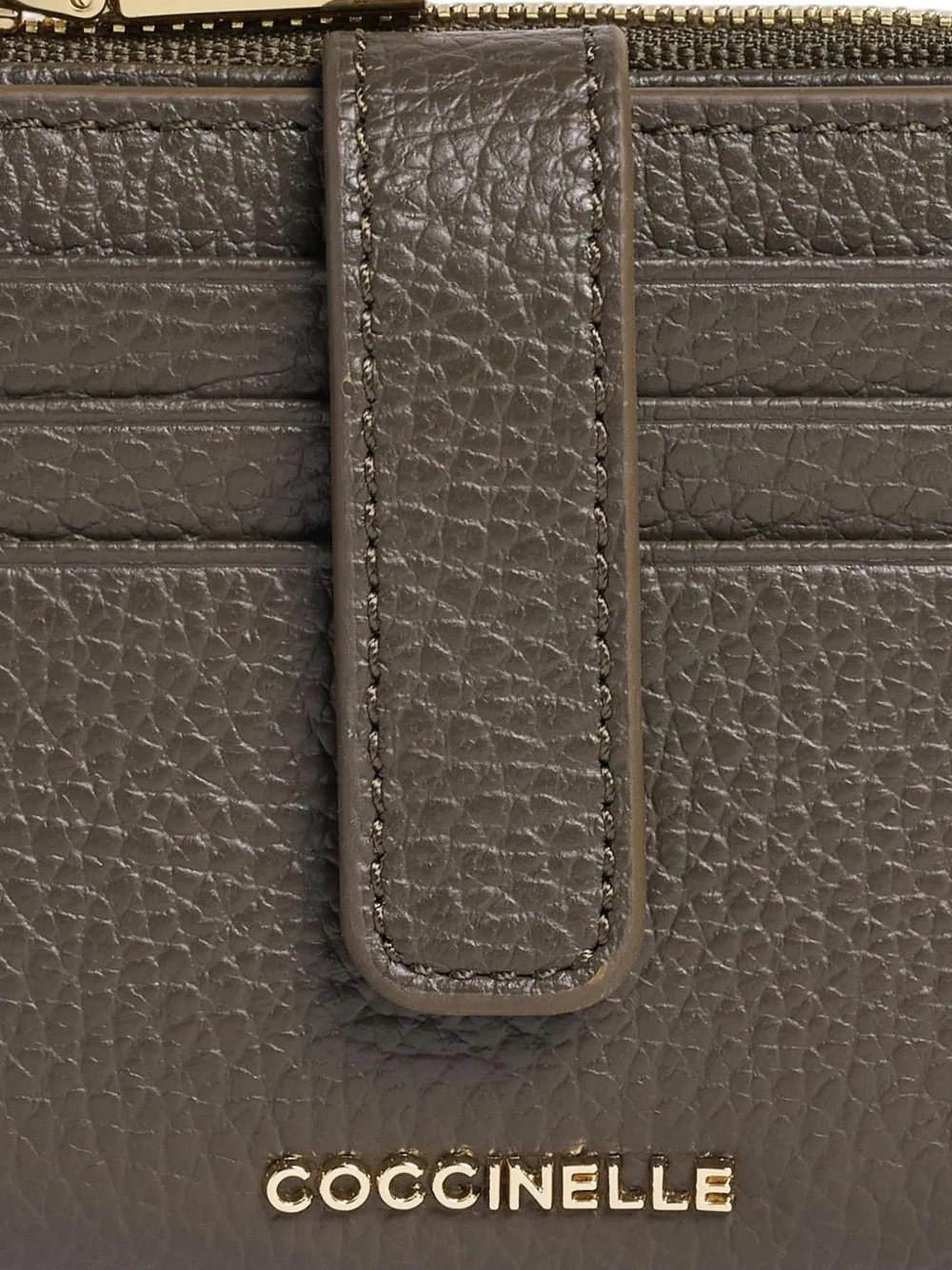 Coccinelle Medium metallic portemonnee Bruin