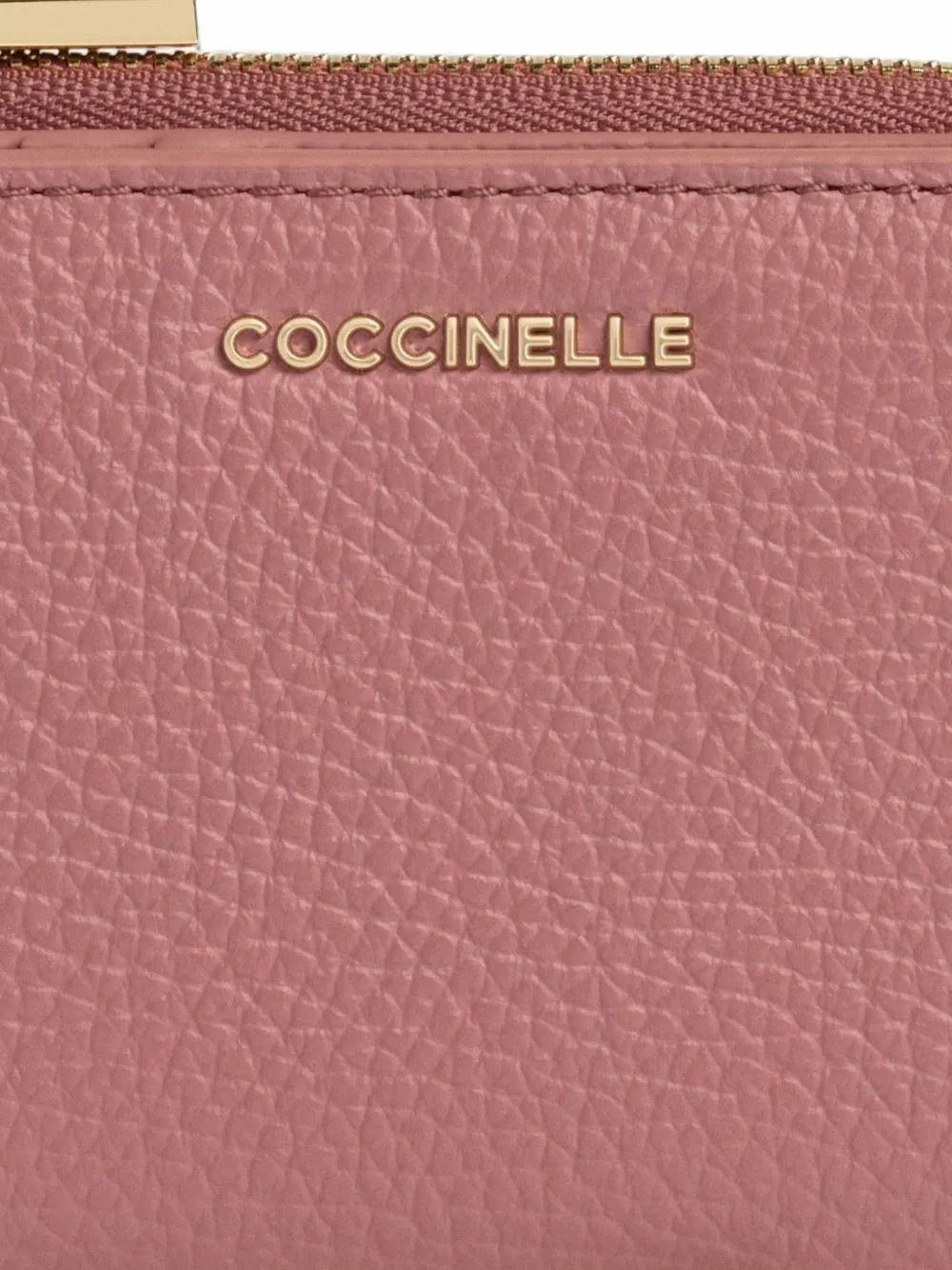 Coccinelle Kleine Metallic portemonnee Roze