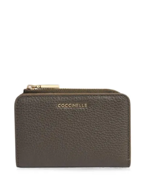 Coccinelle small Metallic grained-leather wallet