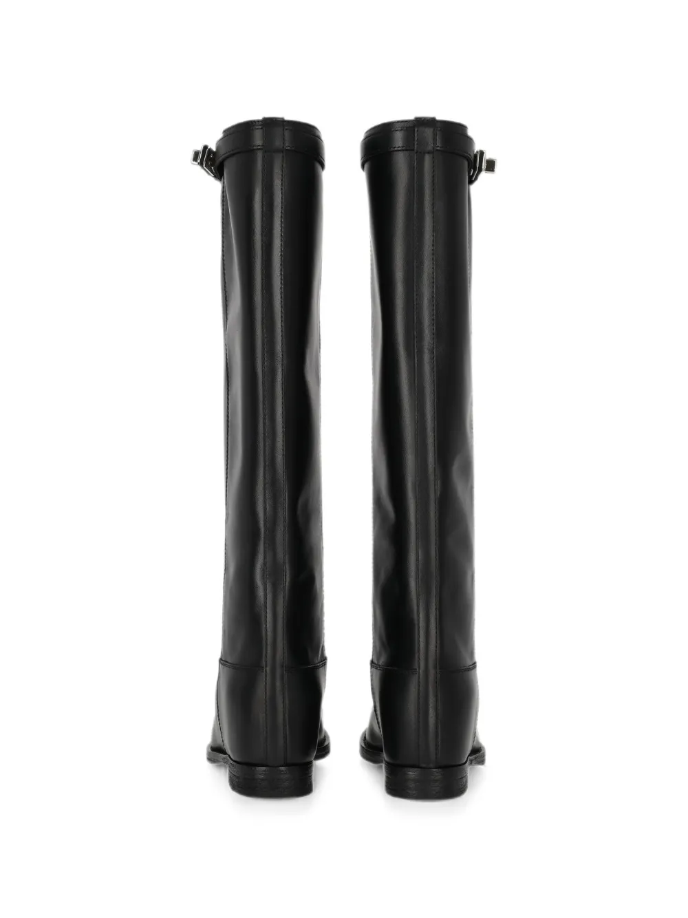 Via Roma 15 leather knee-high boots Zwart