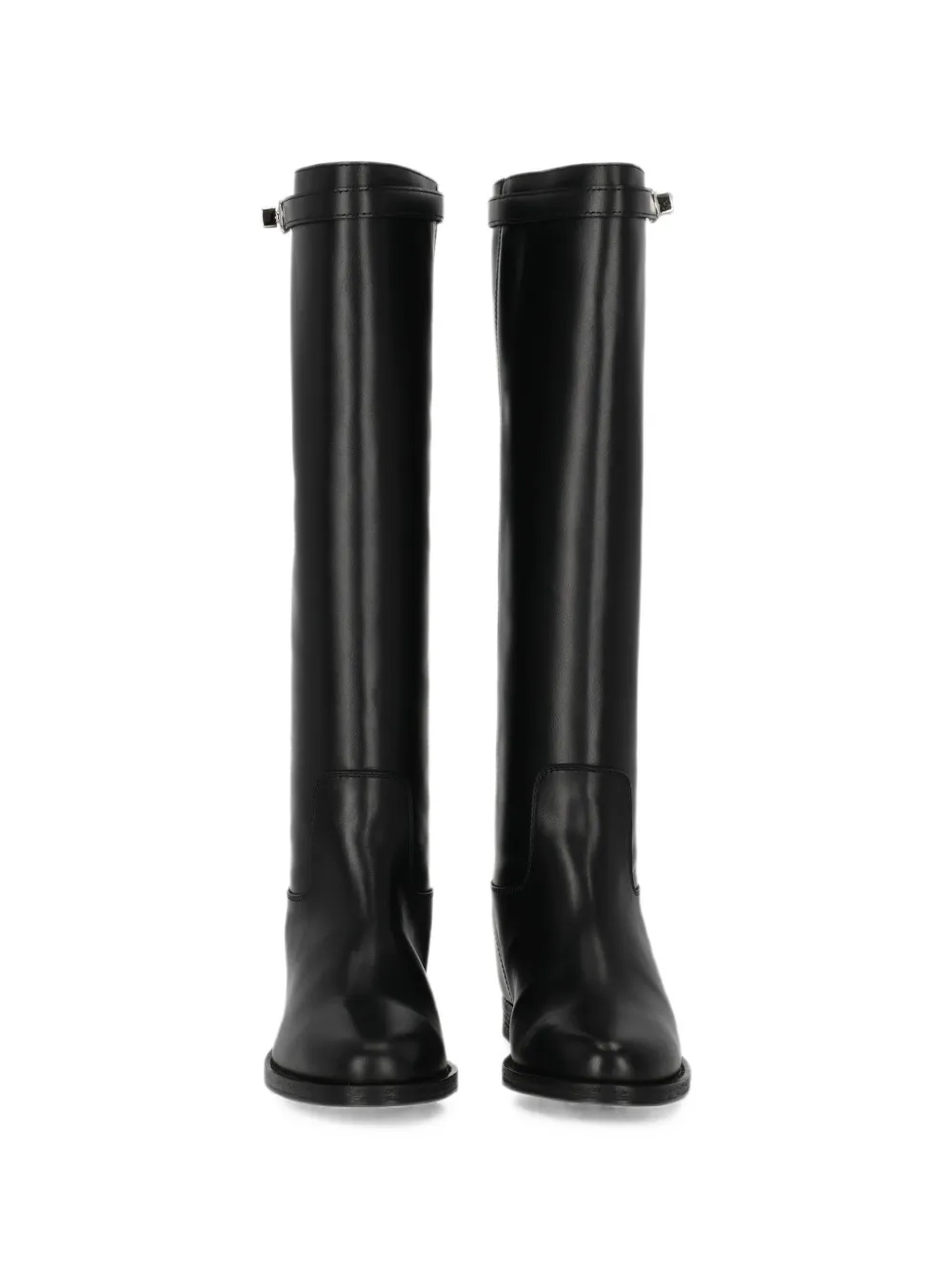 Via Roma 15 leather knee-high boots Zwart