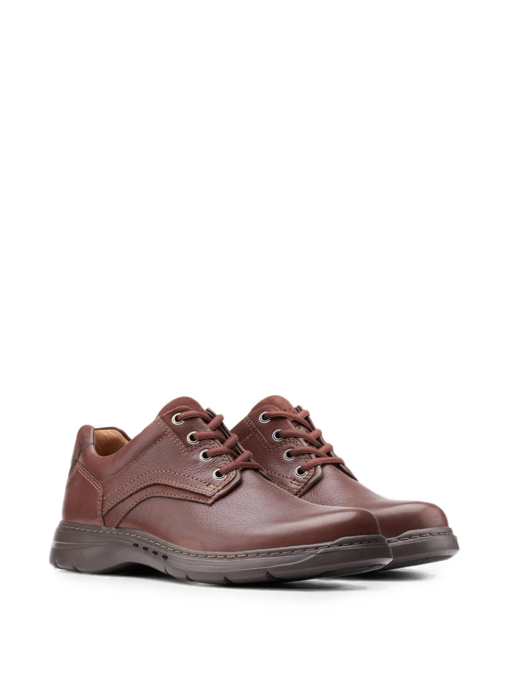 Clarks Originals Un Brawley Pace leren schoenen Bruin