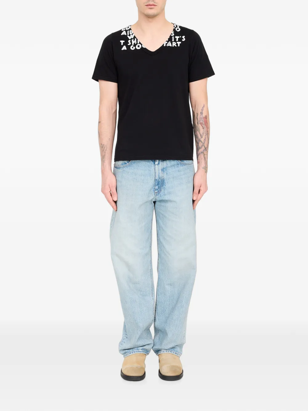 MM6 Maison Margiela T-SHIRT met SIDA-print Zwart