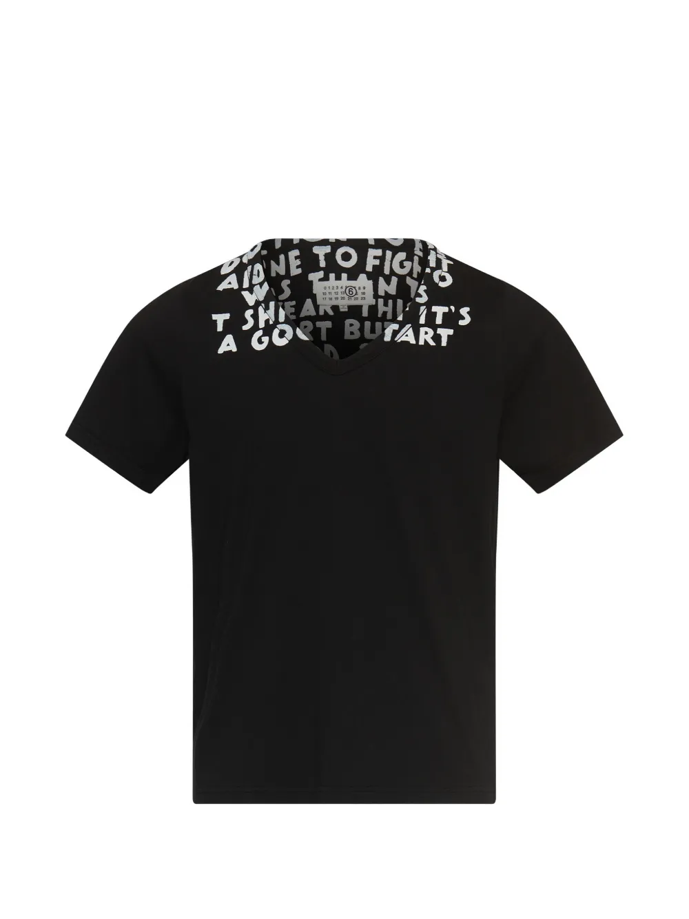 MM6 Maison Margiela T-shirt con stampa SIDA - Nero