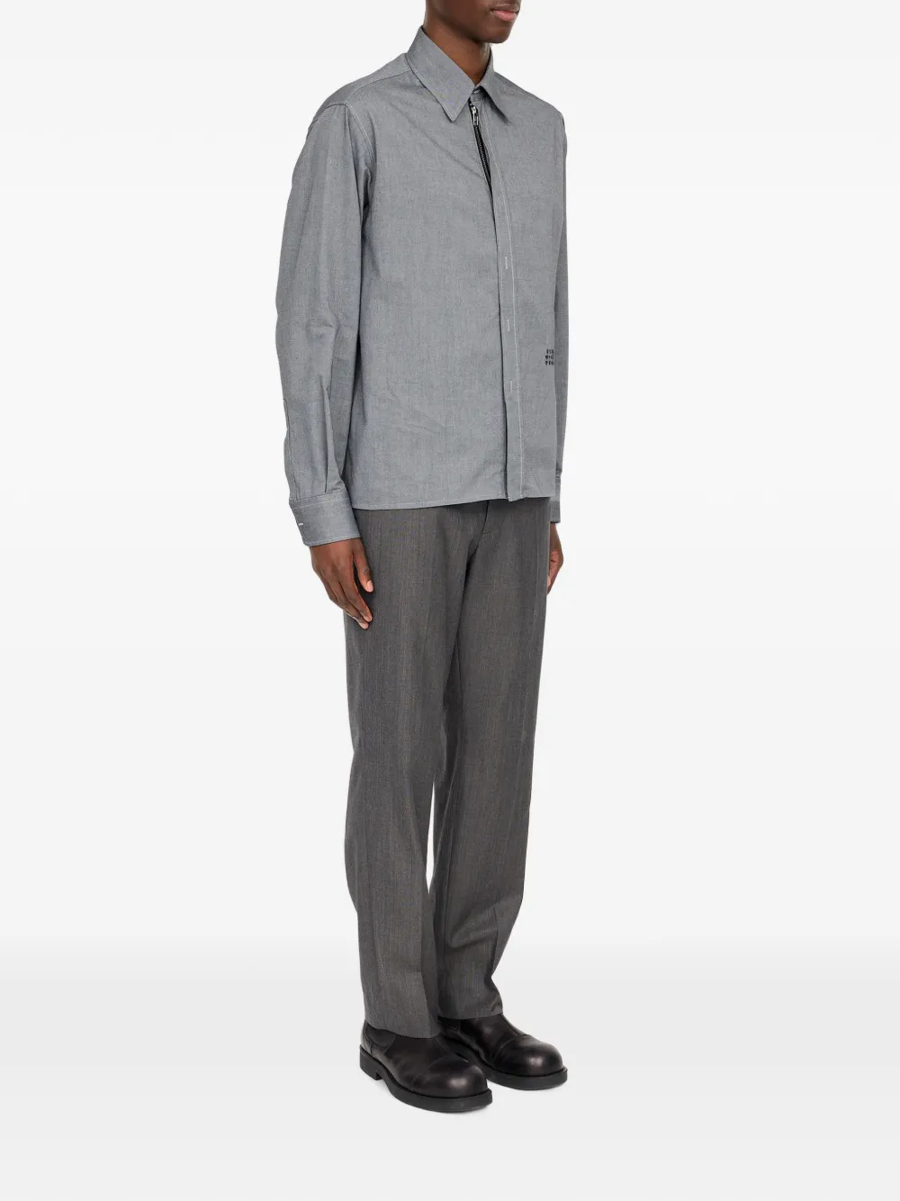 MM6 Maison Margiela Katoenen jack met rits Grijs