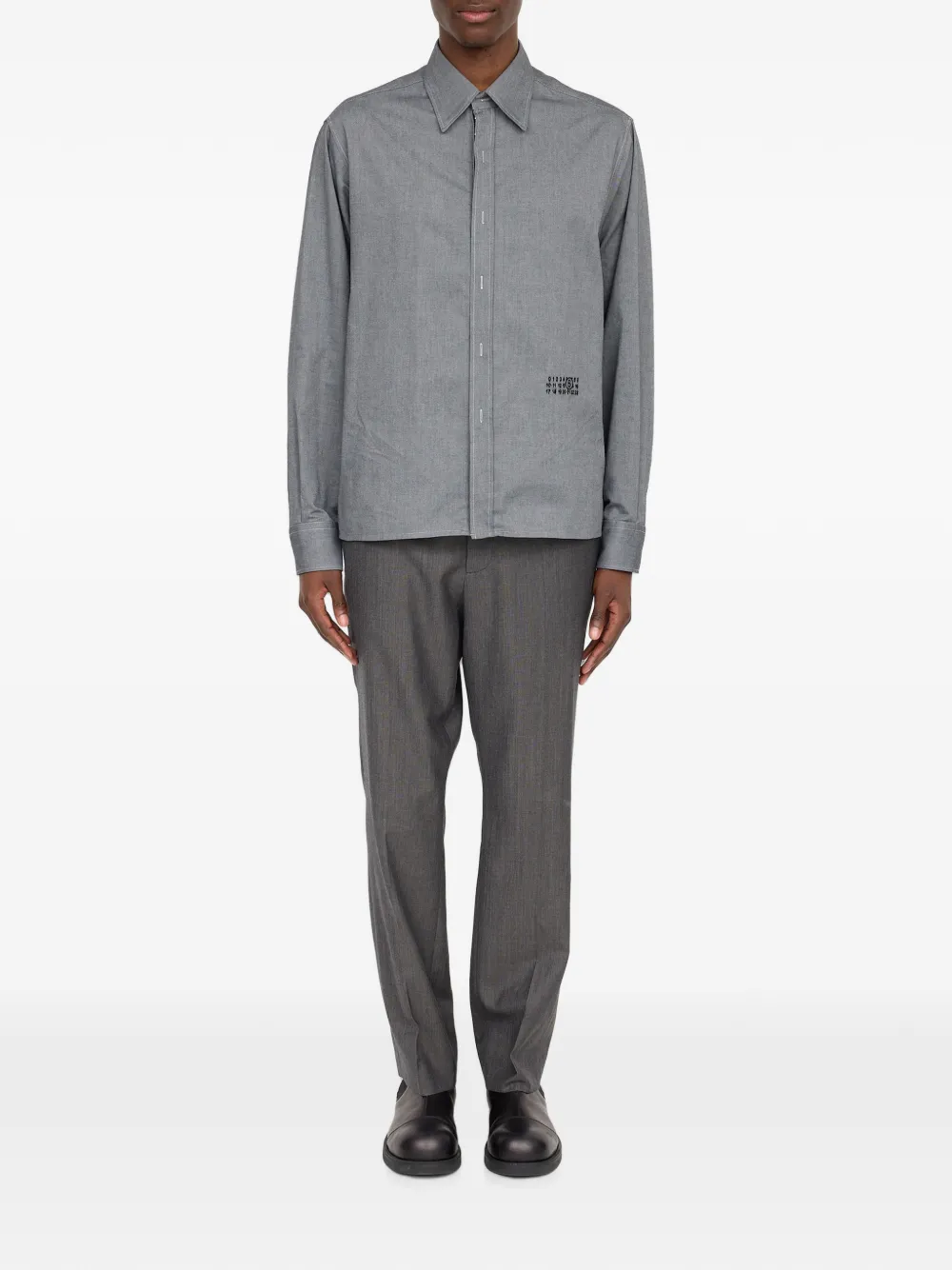 MM6 Maison Margiela Katoenen jack met rits Grijs