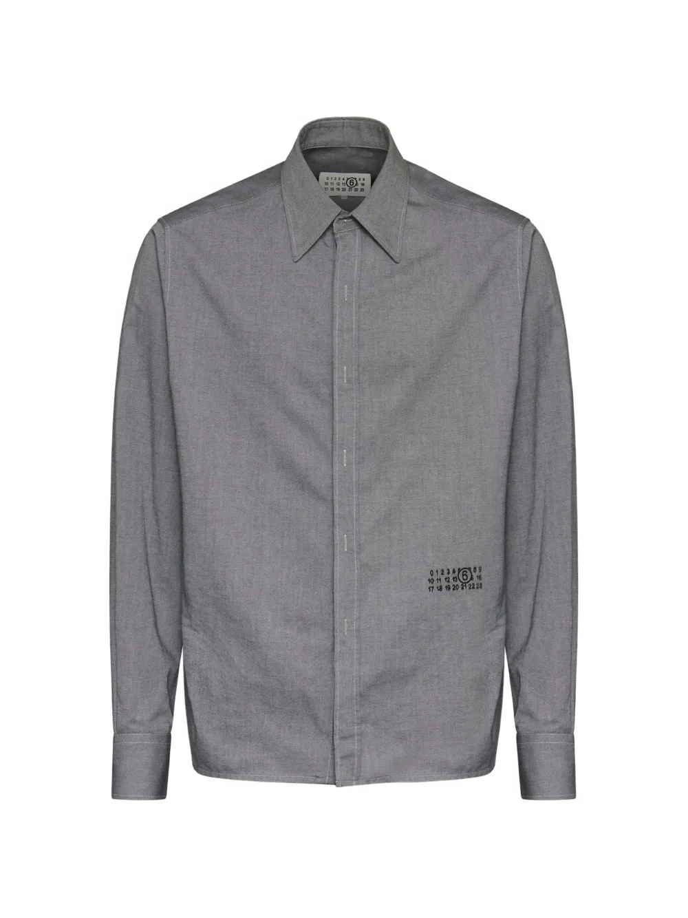 MM6 Maison Margiela zip-fastening Numeric Signature shirt - Grau