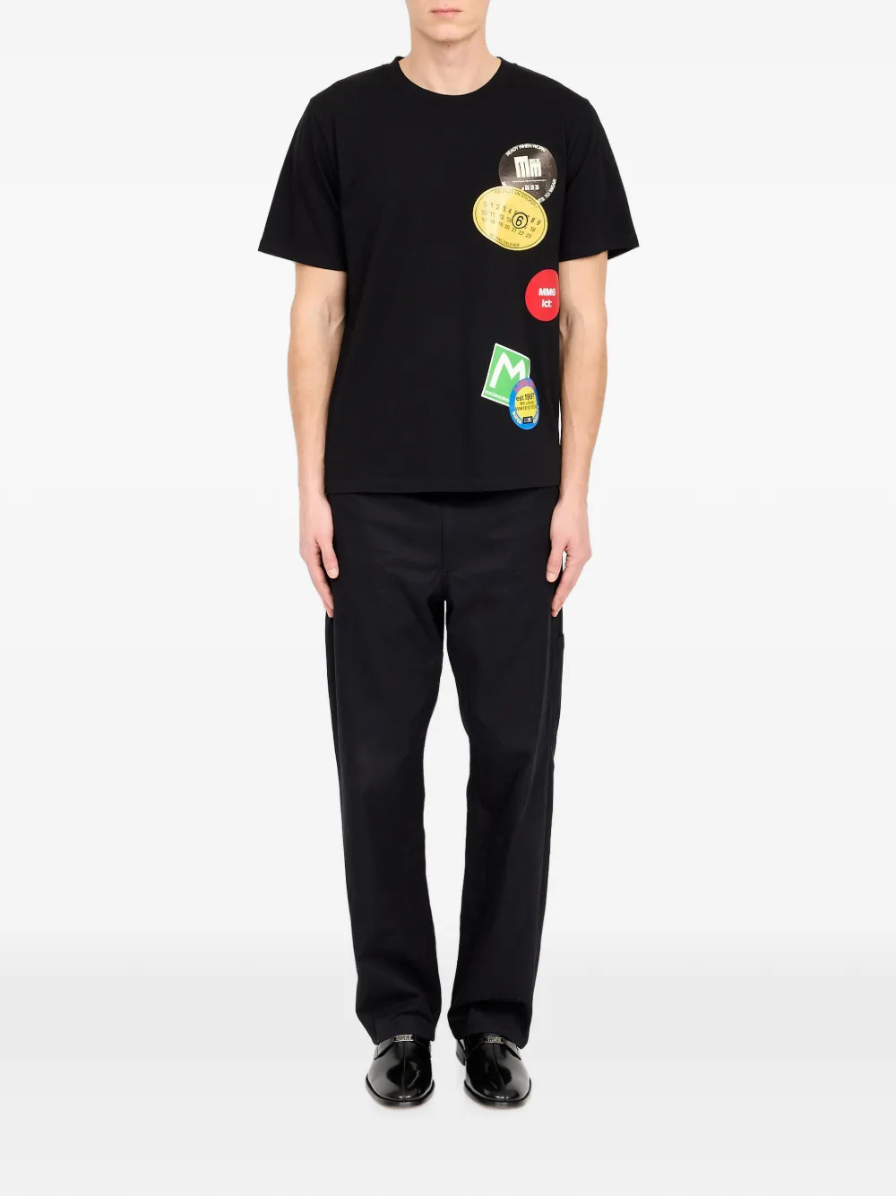 MM6 Maison Margiela Katoenen jersey T-shirt Zwart