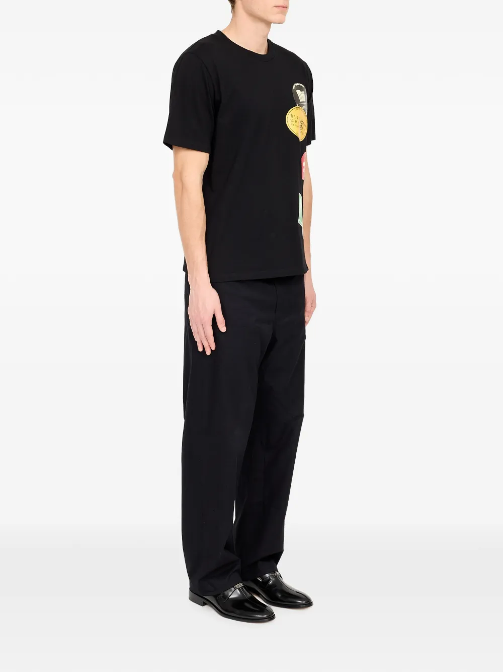 MM6 Maison Margiela Katoenen jersey T-shirt Zwart
