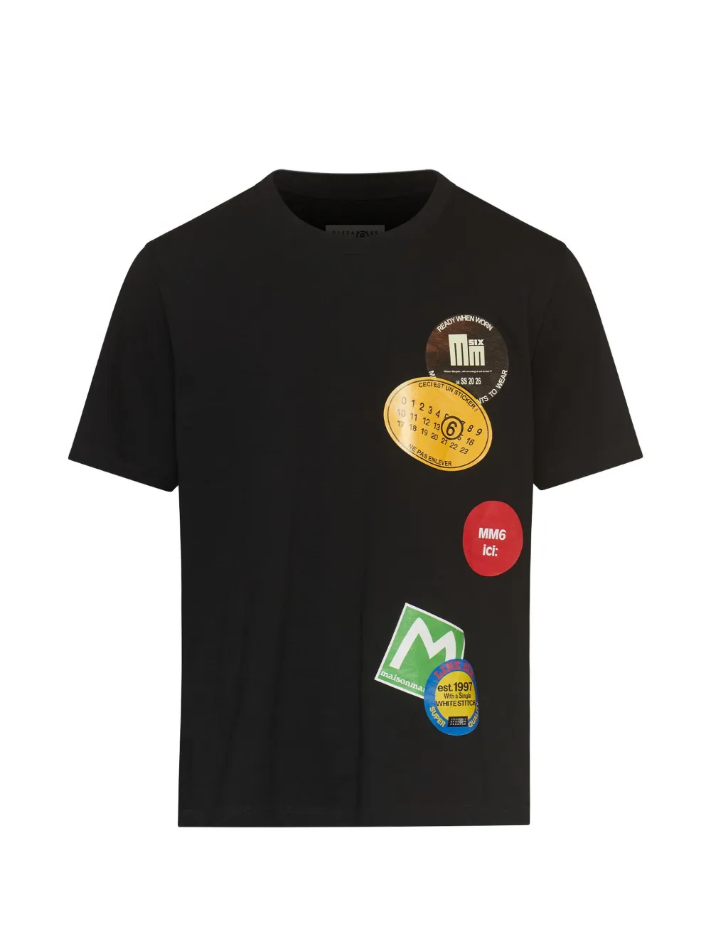 MM6 Maison Margiela T-shirt in jersey di cotone - Nero