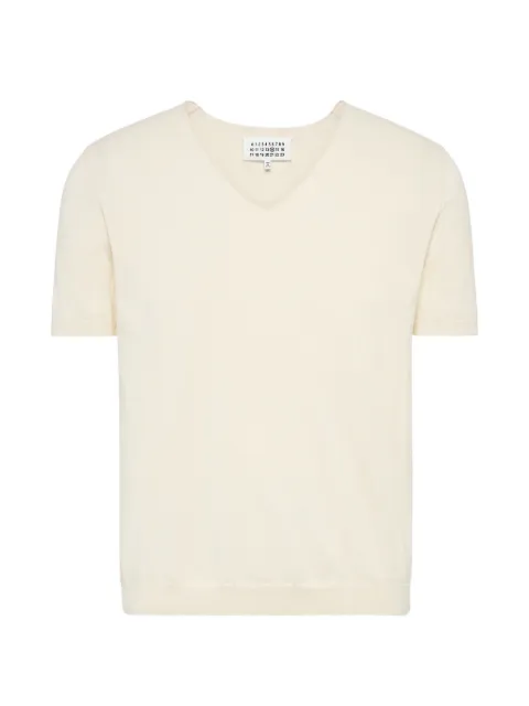 Maison Margiela cotton V-neck top