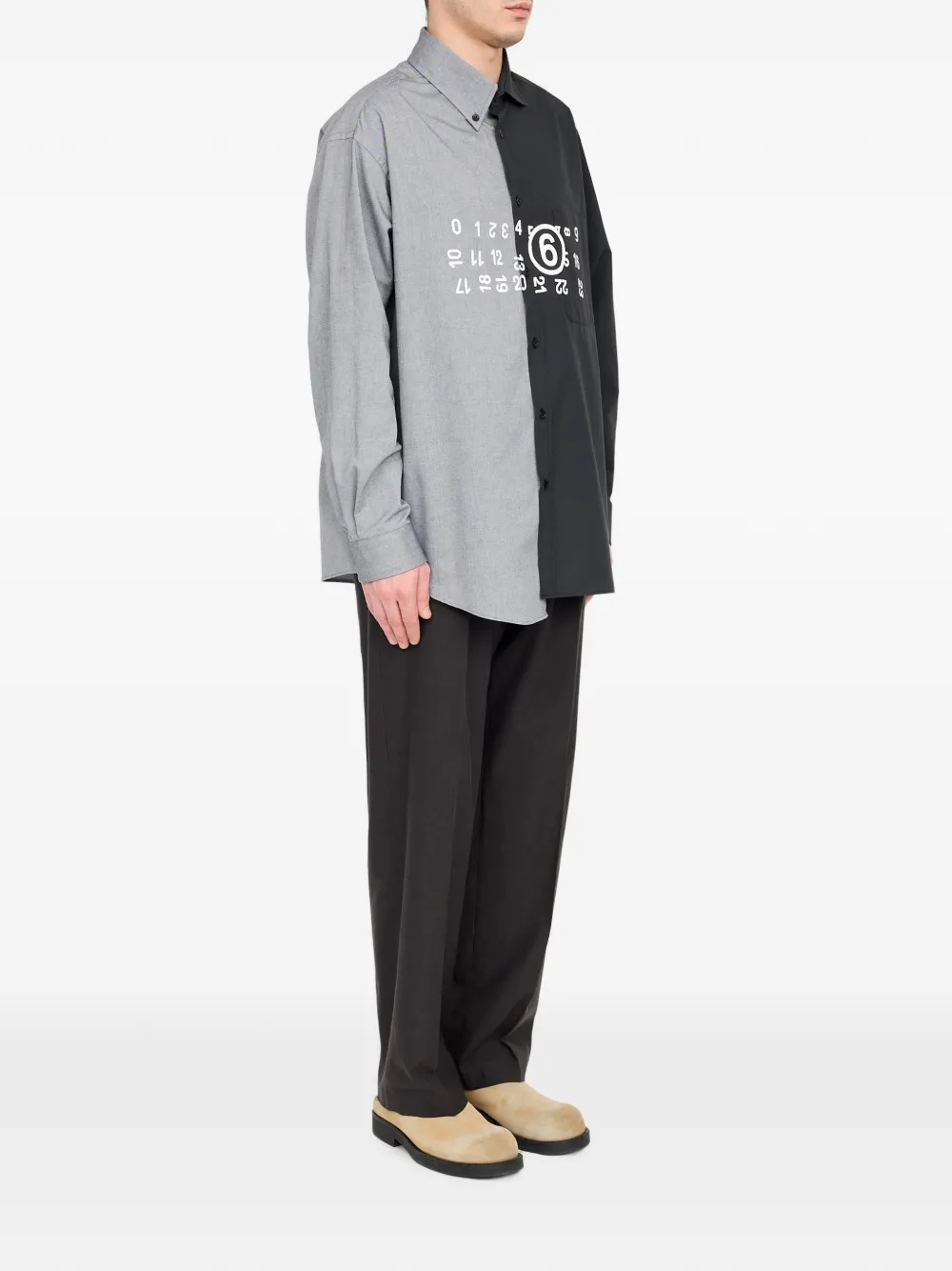MM6 Maison Margiela Overhemd met logoprint Zwart