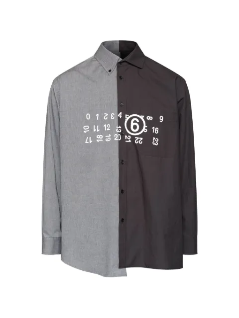 MM6 Maison Margiela Camisa com estampa de logo e recorte