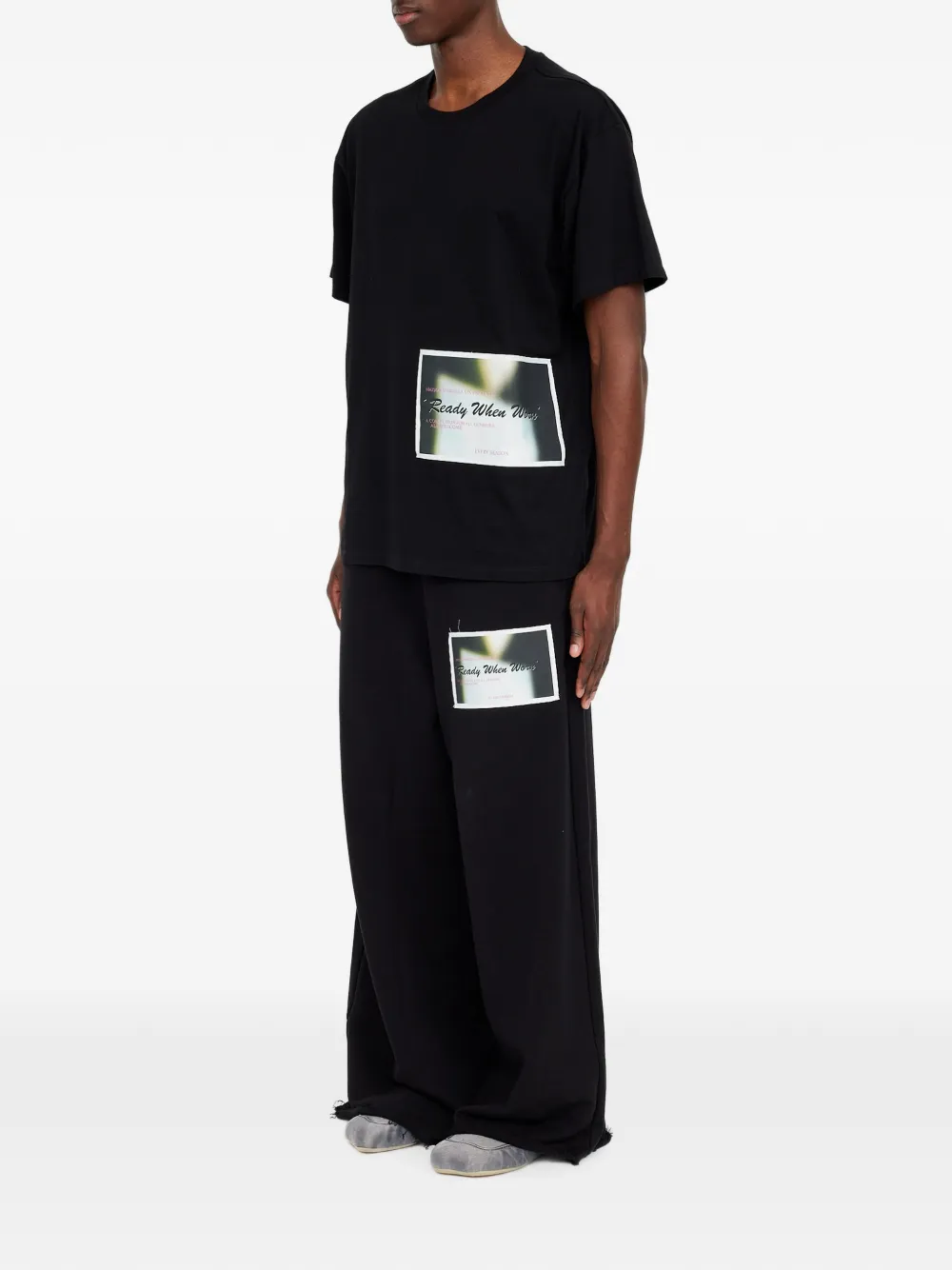 MM6 Maison Margiela T-shirt met patch Zwart