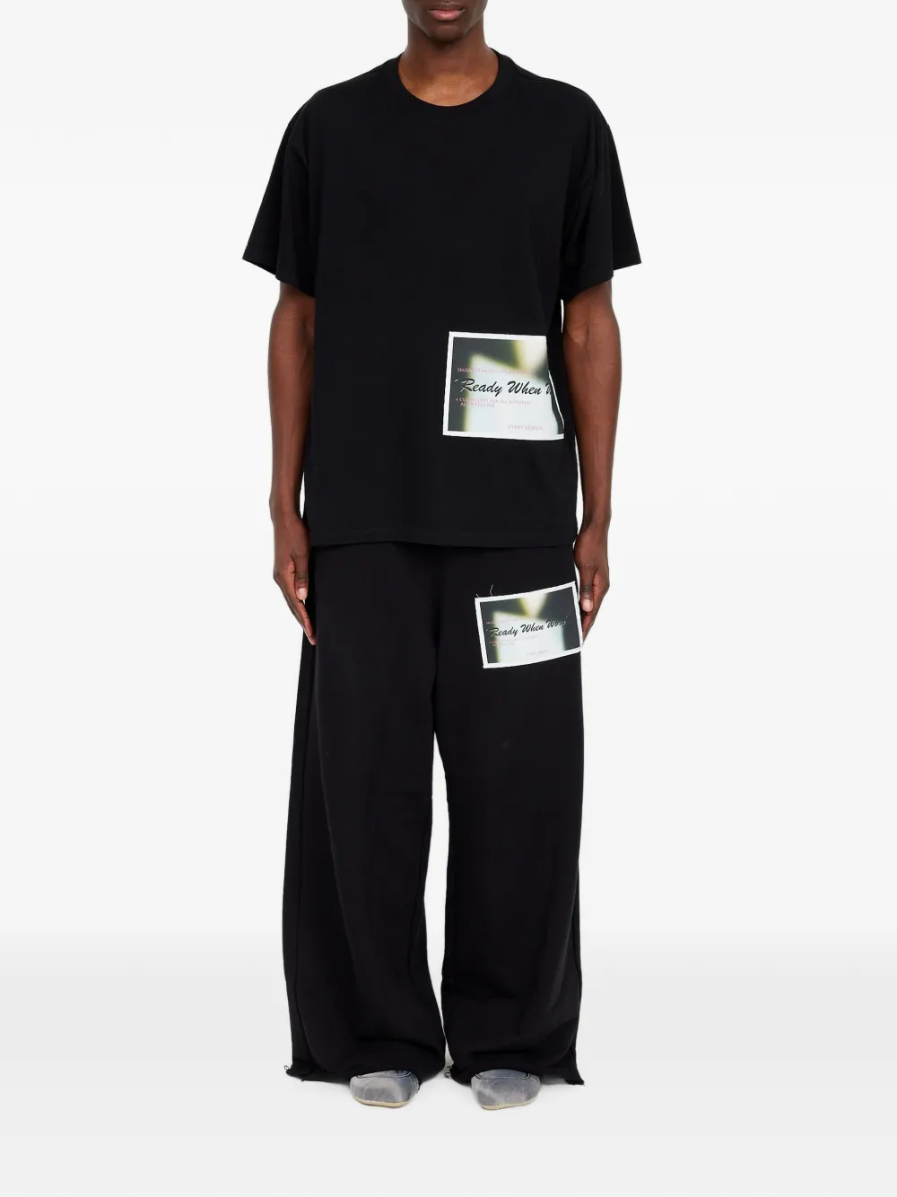 MM6 Maison Margiela T-shirt met patch Zwart