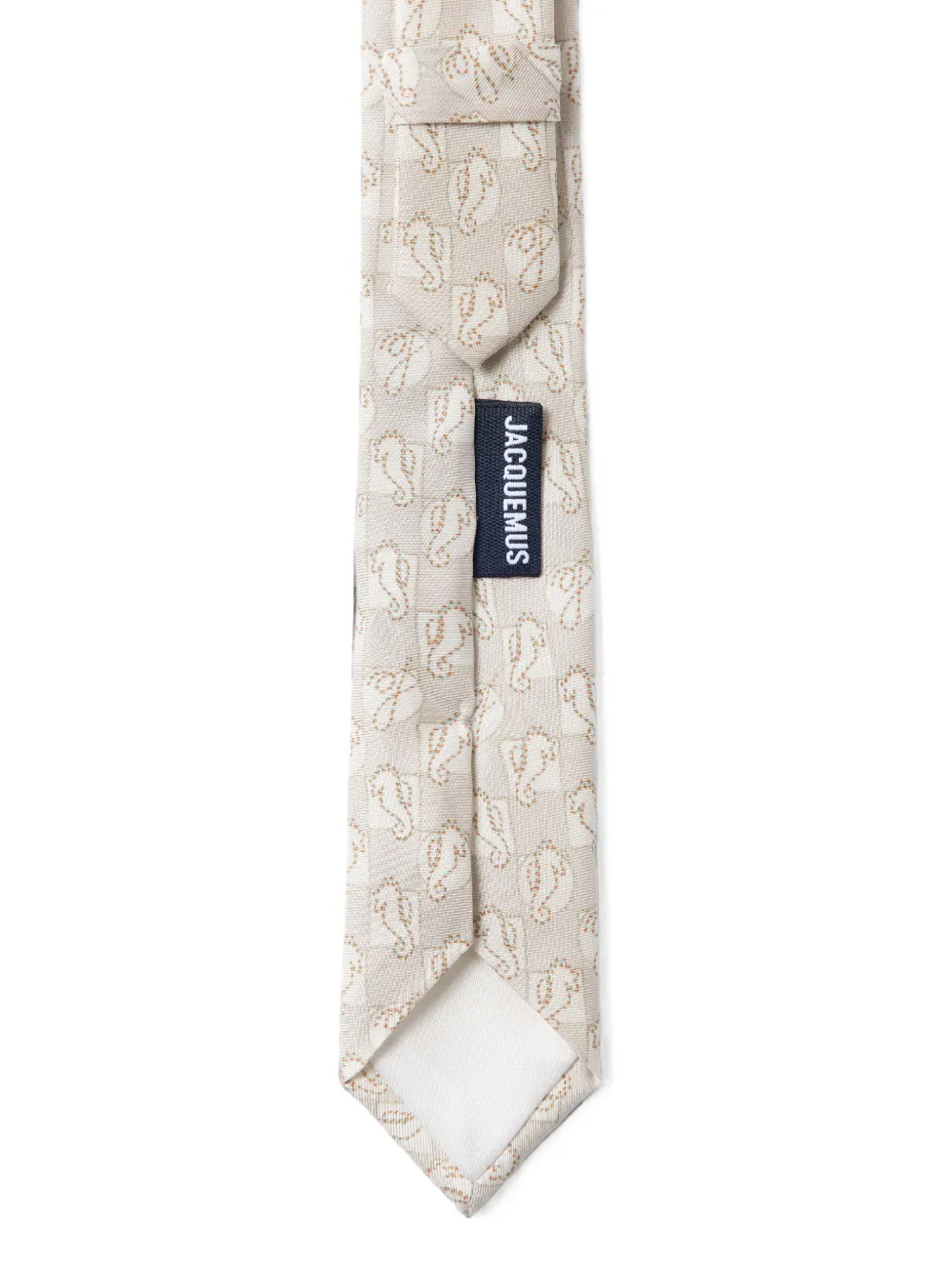 Jacquemus The Hippocampe stropdas Beige