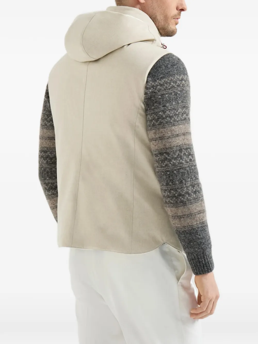 Brunello Cucinelli Bodywarmer met drukknop Beige