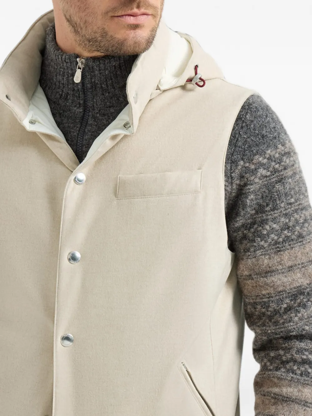 Brunello Cucinelli Bodywarmer met drukknop Beige