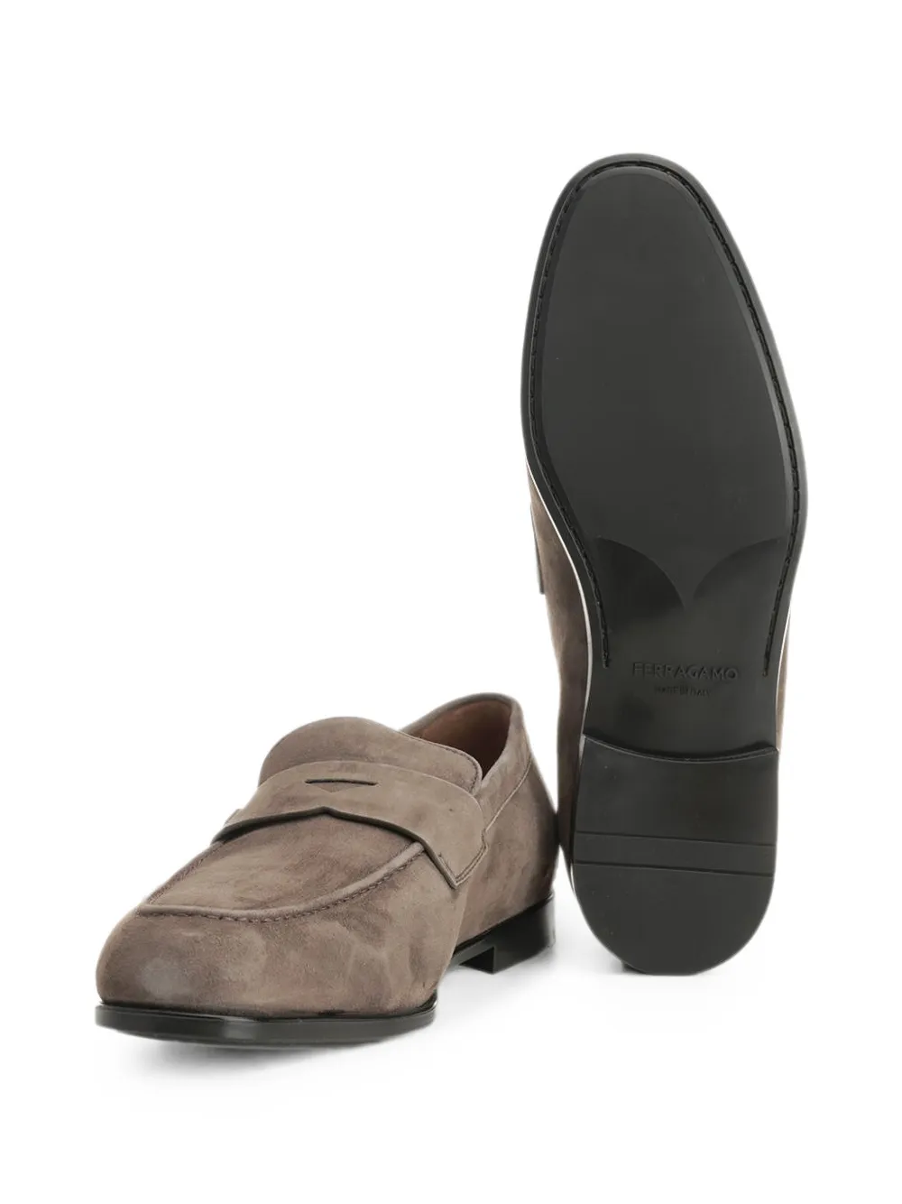 Ferragamo Tiberius leather loafer Bruin