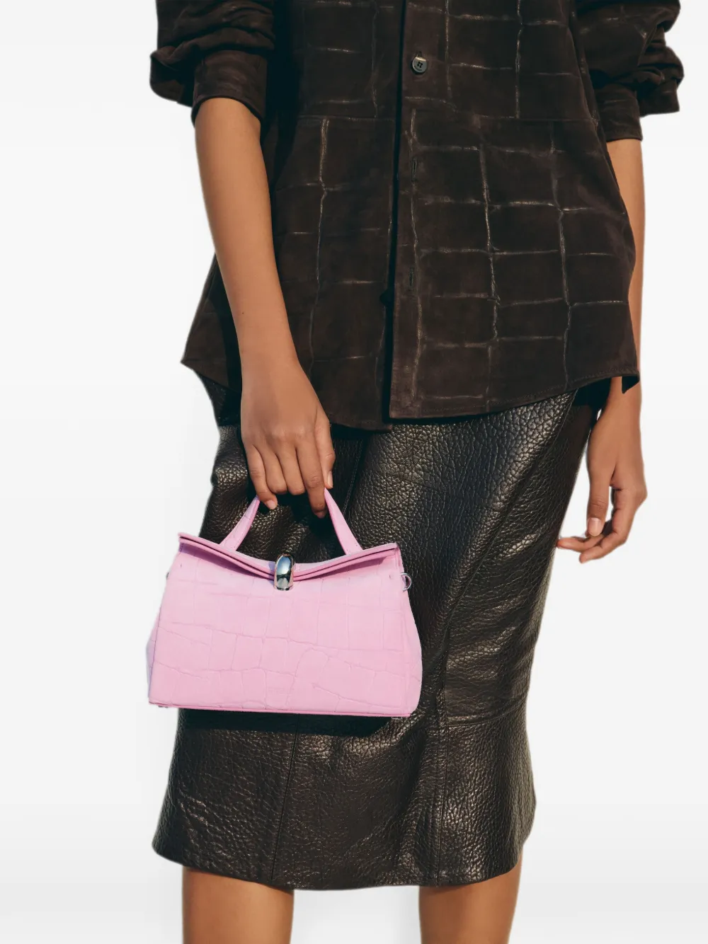 Jacquemus The Small Valérie Folded Bag in Pink, view 2