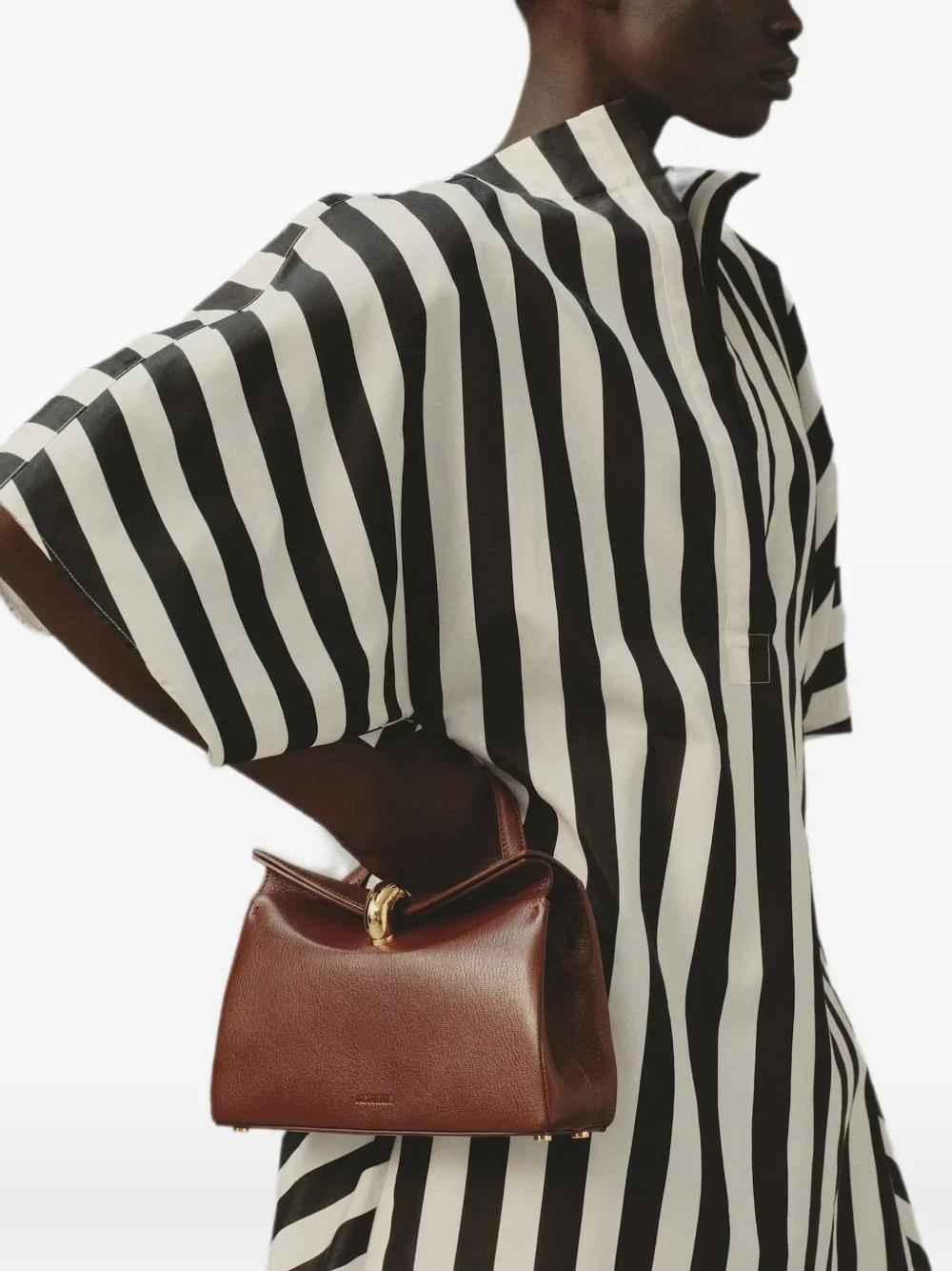 Jacquemus Kleine The Valérie shopper Bruin