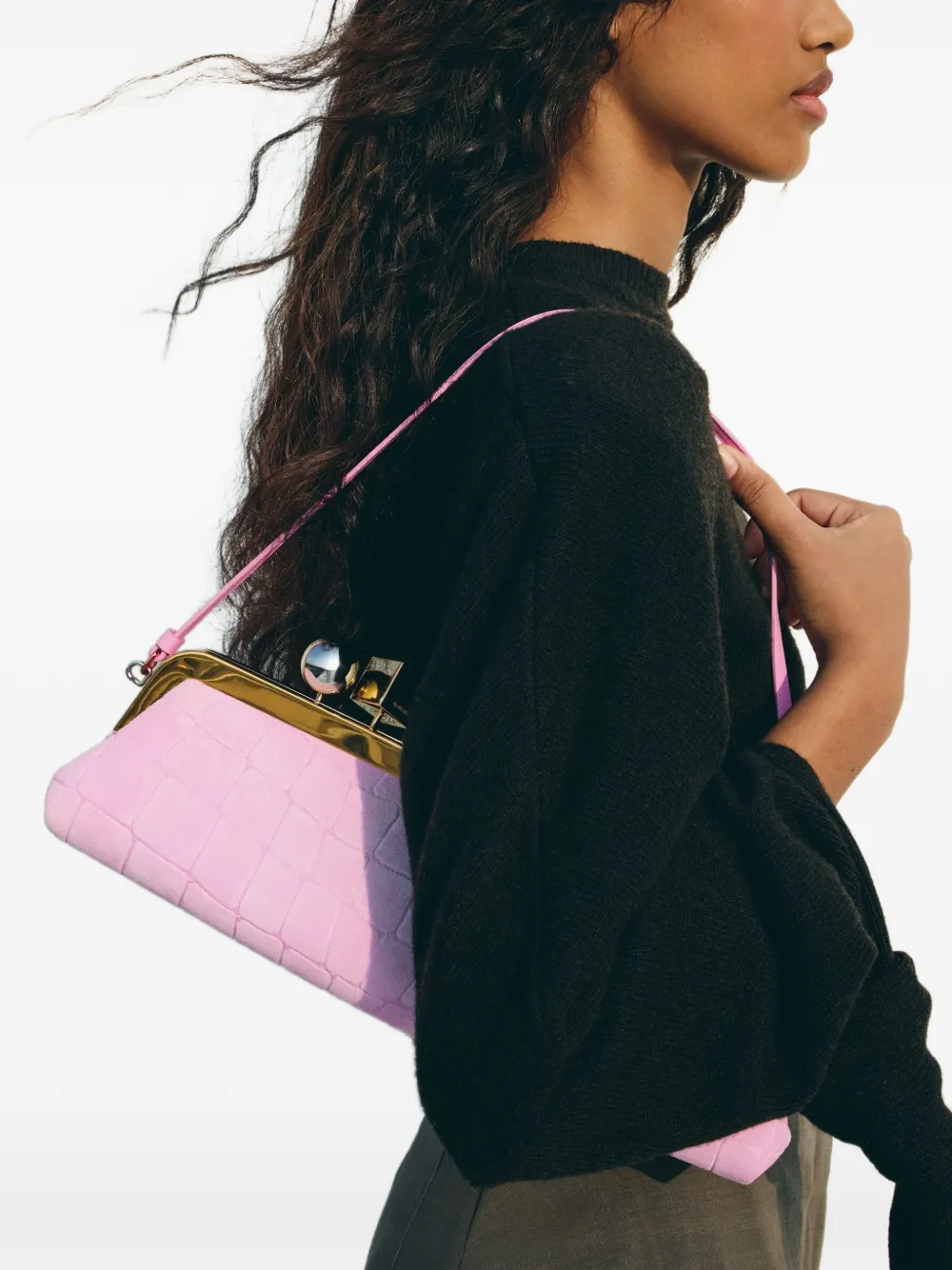Jacquemus The Salon Clutch in Pink, view 2