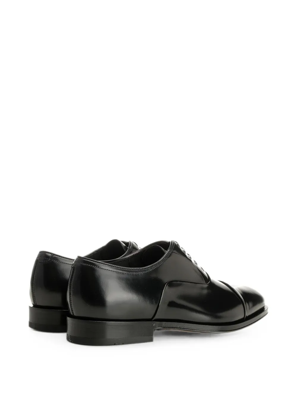Ferragamo leather oxford shoes Zwart