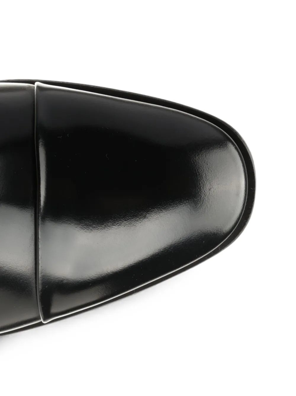 Ferragamo leather oxford shoes Zwart