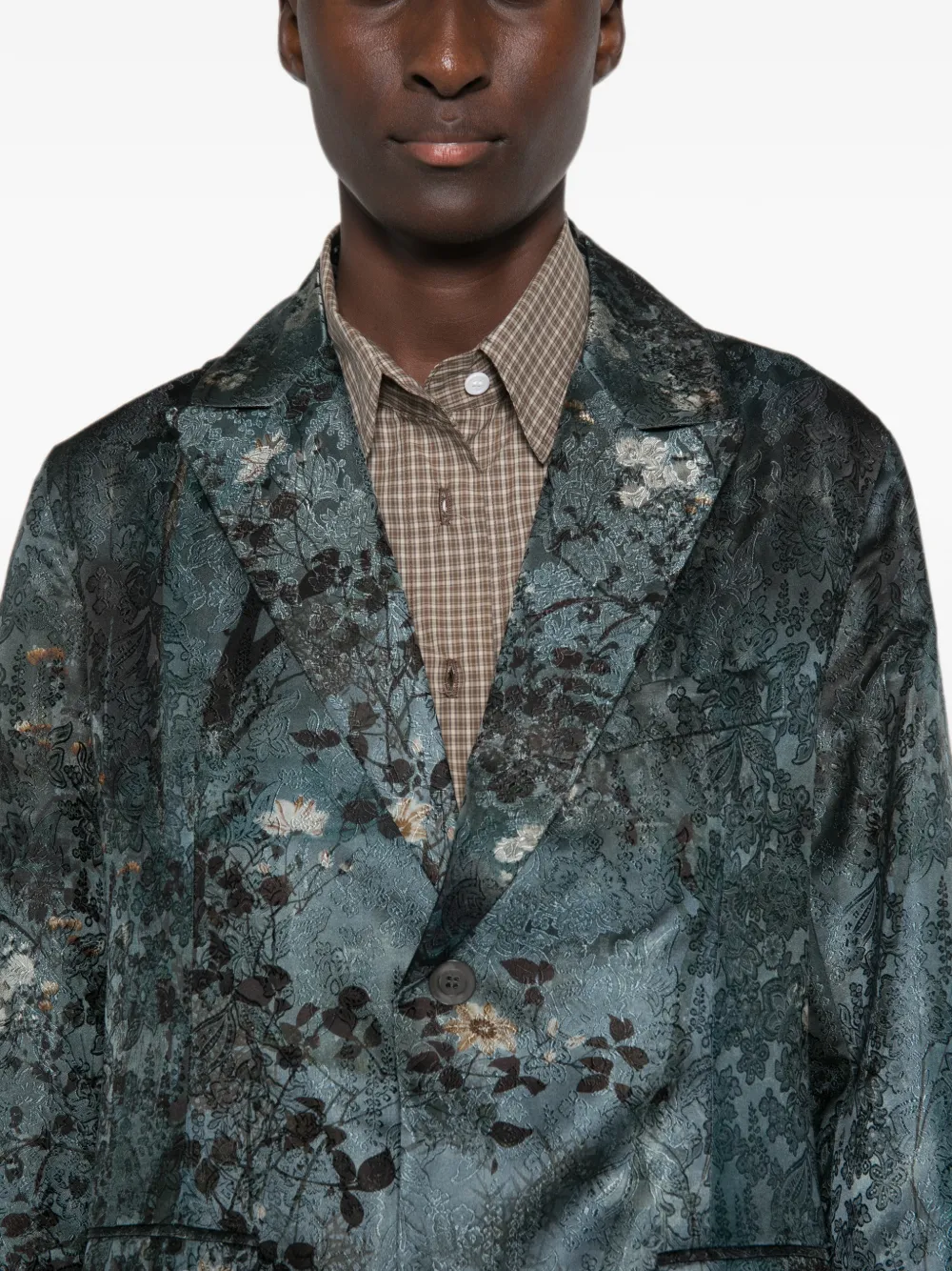 Pierre-Louis Mascia Jas met bloemenprint Blauw