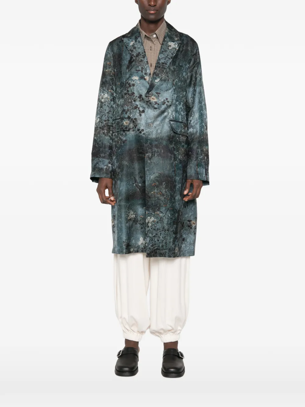 Pierre-Louis Mascia Jas met bloemenprint Blauw