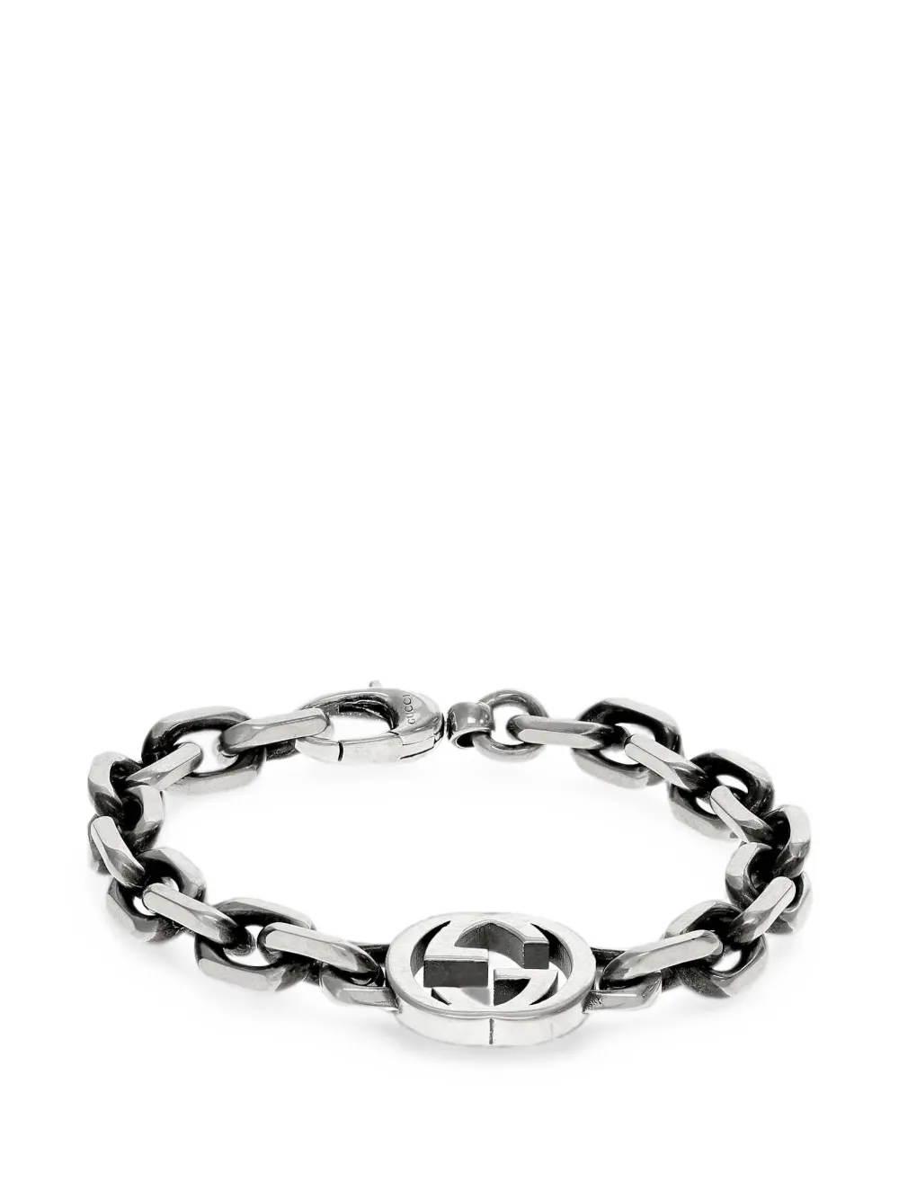 Gucci Interlocking G anchor chain bracelet - Silber