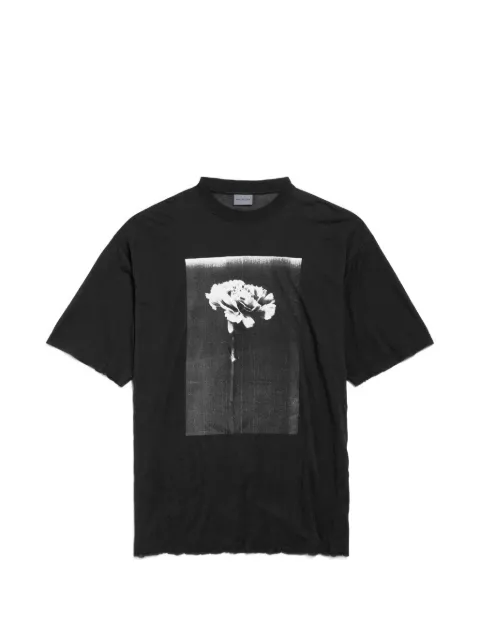 Balenciaga flower-print distressed T-shirt